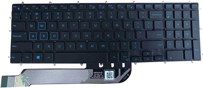 backlit Keyboard Laptop Dell G5 5500 5587 5590, G5 SE 5505, G7 7588 7590 7790, G3 3579 3779 3590 Series Game Laptop, Dell G5 5587 Blue US