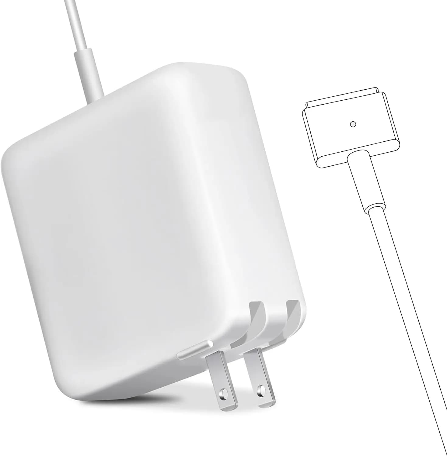 85W Mac Book Pro Safe2 Charger, AC 85w 2T-Tip Connector Power Adapter,Laptop Charger Compatible with MacBook Pro 13 inch-15 inch Retina After Mid 2012