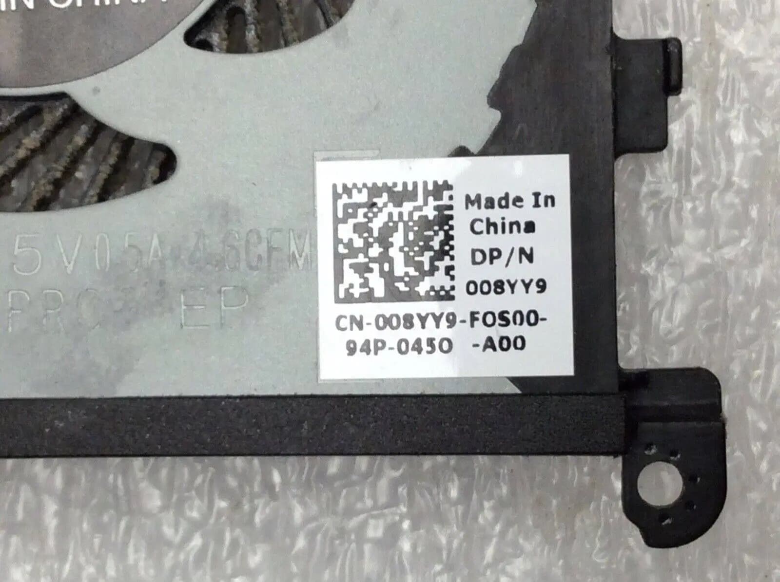 CPU Cooling Fan Dell XPS 15 9570 15.6" GPU 08YY9