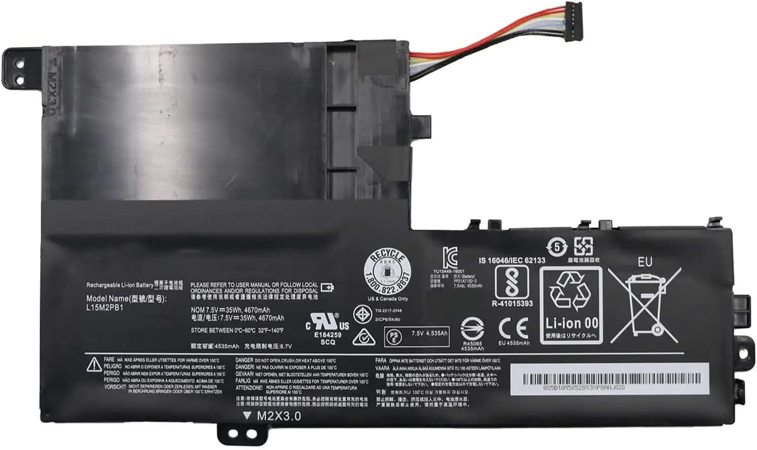L15M2PB1 L15L2PB1 L15C2PB1 L15M3PB0 Laptop Battery Replacement for Lenovo Flex 5 1470 1570 Ideapad 320S-14IKB 320S-15ABR 320S-15AST 320S-15IKB 320S-15ISK 520S-14IKB Yoga 520-14IKB Serie(7.5V 35Wh)