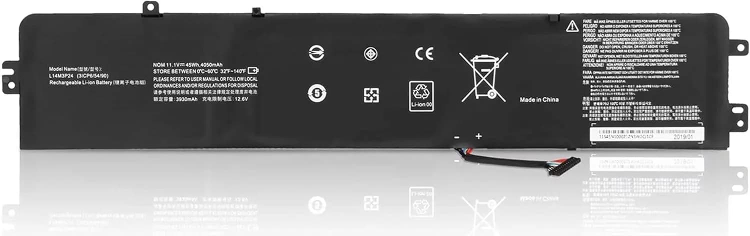 Laptop Battery L14M3P24 for Lenovo Legion Y520-15IKBA Y520-15IKBM Y520-15IKBN Ideapad Y700-14ISK 700-15ISK 700-17ISK Series L16M3P24 L16S3P3P24 24L1 4S3P24 11.1V 45Wh