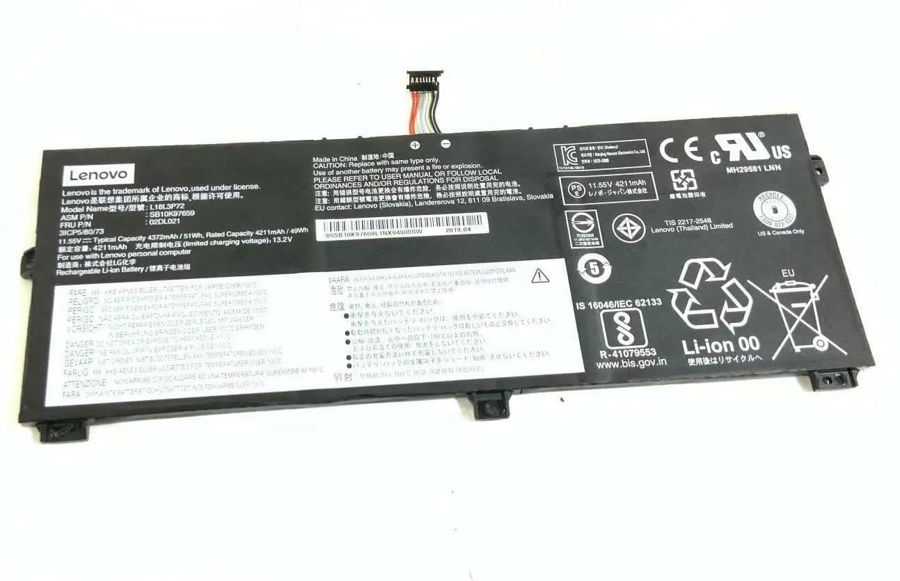 Battery Laptop Lenovo Thinkpad X390 Yoga Yoga-20NQ L18L3P72 02DL021