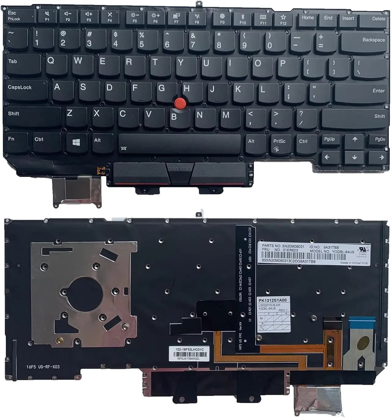Keyboard Laptop Lenovo Thinkpad X1 Carbon X1C Gen 5th 6th 2017 2018 01ER623