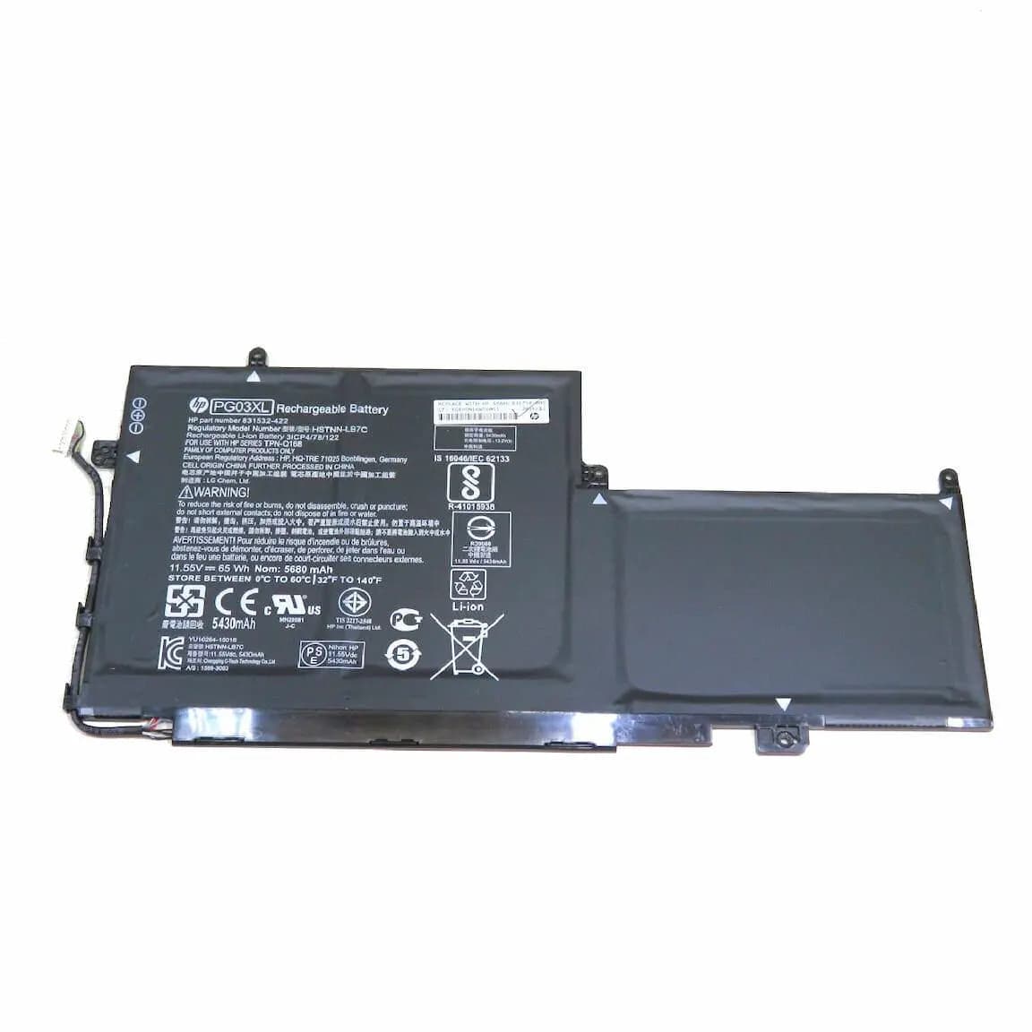 Battery PG03XL HP Pavilion Gaming 15-DK 15-dk0020TX 15-dk0021TX 15-EC 15-ec0000 15-ec1011ns OMEN 5X FPC52 Series PGO3XL HSTNN-OB1I HSTNN-DB9G L48495-005 L48430-AC1 L48430-AC2 11.55V 52.5Wh