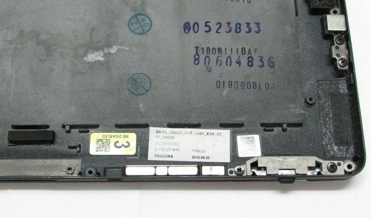 Housing LCD Back Cover Dell Latitude 5290 2-in-1 Tablet Laptop Lid HUW23 TKR19