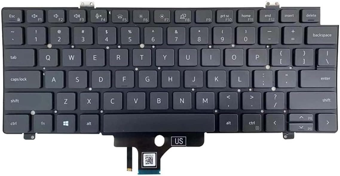 Keyboard Dell Latitude 7420 7410 5420 0CVGNH PK132UG2A00 with Backlight Black