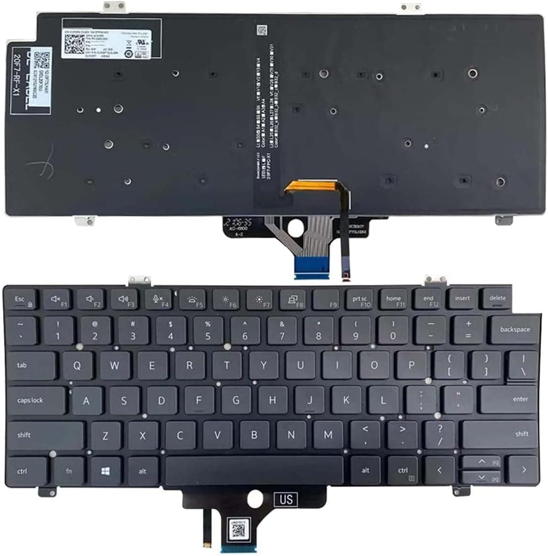Keyboard Dell Latitude 7420 7410 5420 0CVGNH PK132UG2A00 with Backlight Black