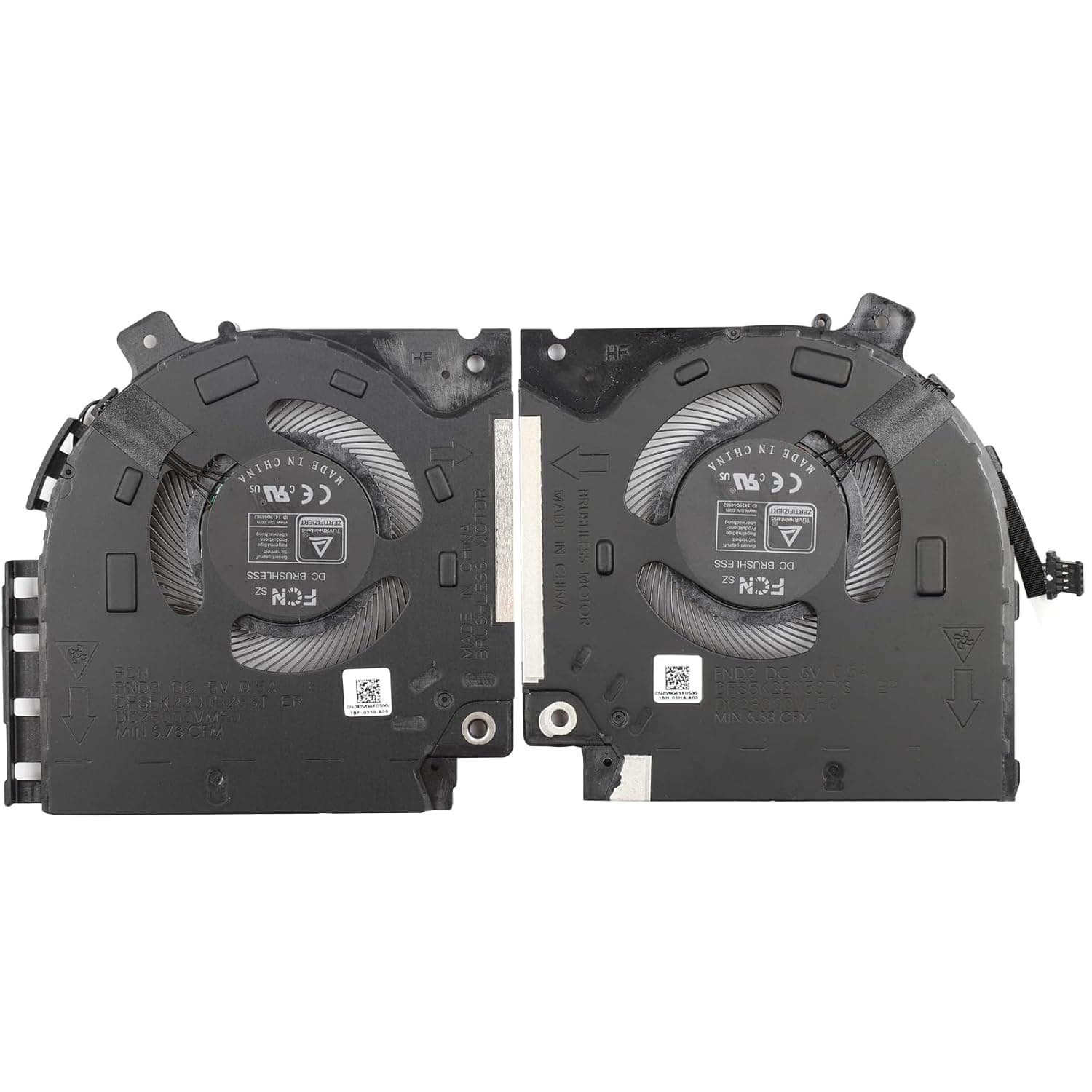 Fan CPU & GPU Cooling Dell Alienware X15 R1 X15 R2 RTX30 Series 082VD4 0V0G61 DFS5K22305283T FND3 DFS5K22115371S FND2 ND85C42-21F16 ND85C43-21F17 DC5V 0.5A
