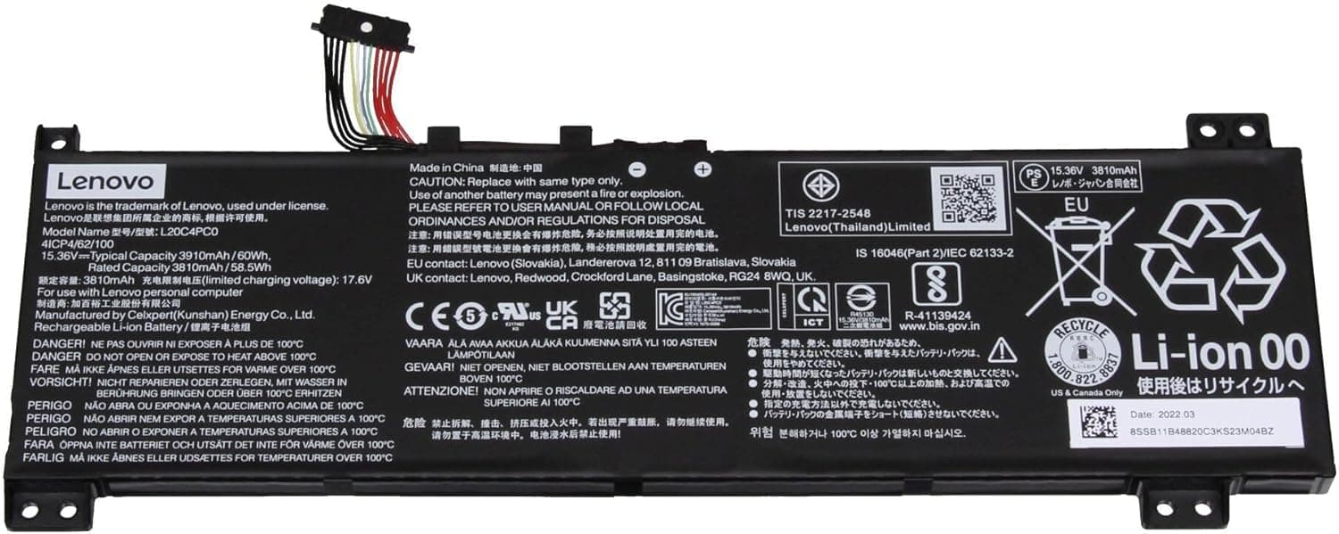 Laptop Battery 15ITH6H Lenovo Legion 5-15ITH6 Series L20C4PC1 L20D4PC1 L20M4PC1 L20L4PC1 or L20C4PC0 L20D4PC0