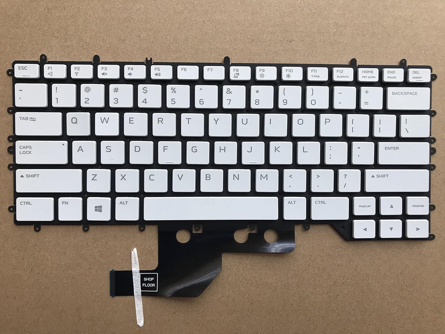 Keyboard Dell Alienware M15 R3 Gaming Laptop per-Key RGB Backlit US White