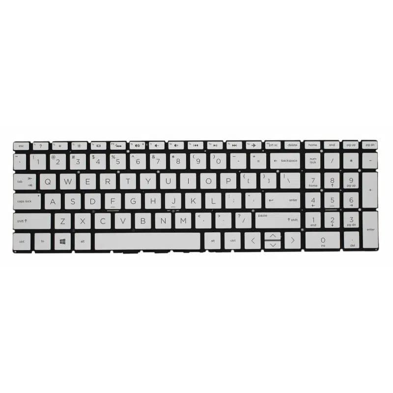 Keyboard Laptop HP 15-CX 15-DA 15-DB 15-DX 15-DK 15-CN 15-CR 15-SC Silver Backlit 9Z.NEZSC.401 PK1329I1C00