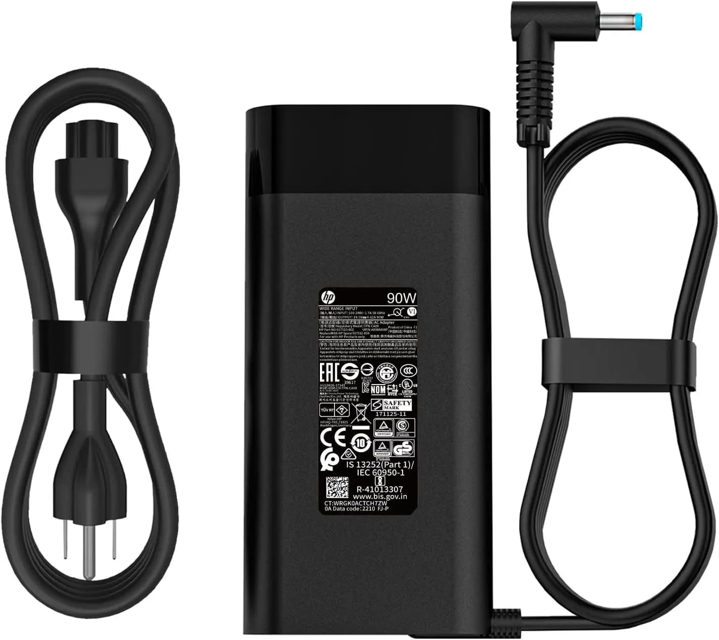 90W Laptop Charger fit HP Envy Pavilion Gaming 14 15 17 TouchSmart 17-J030US 17-J020US 17-J011NR 709986-002 L24008-001 19.5V 4.62A AC Adapter Power Supply Cord (90W 4.5 * 3.0mm)