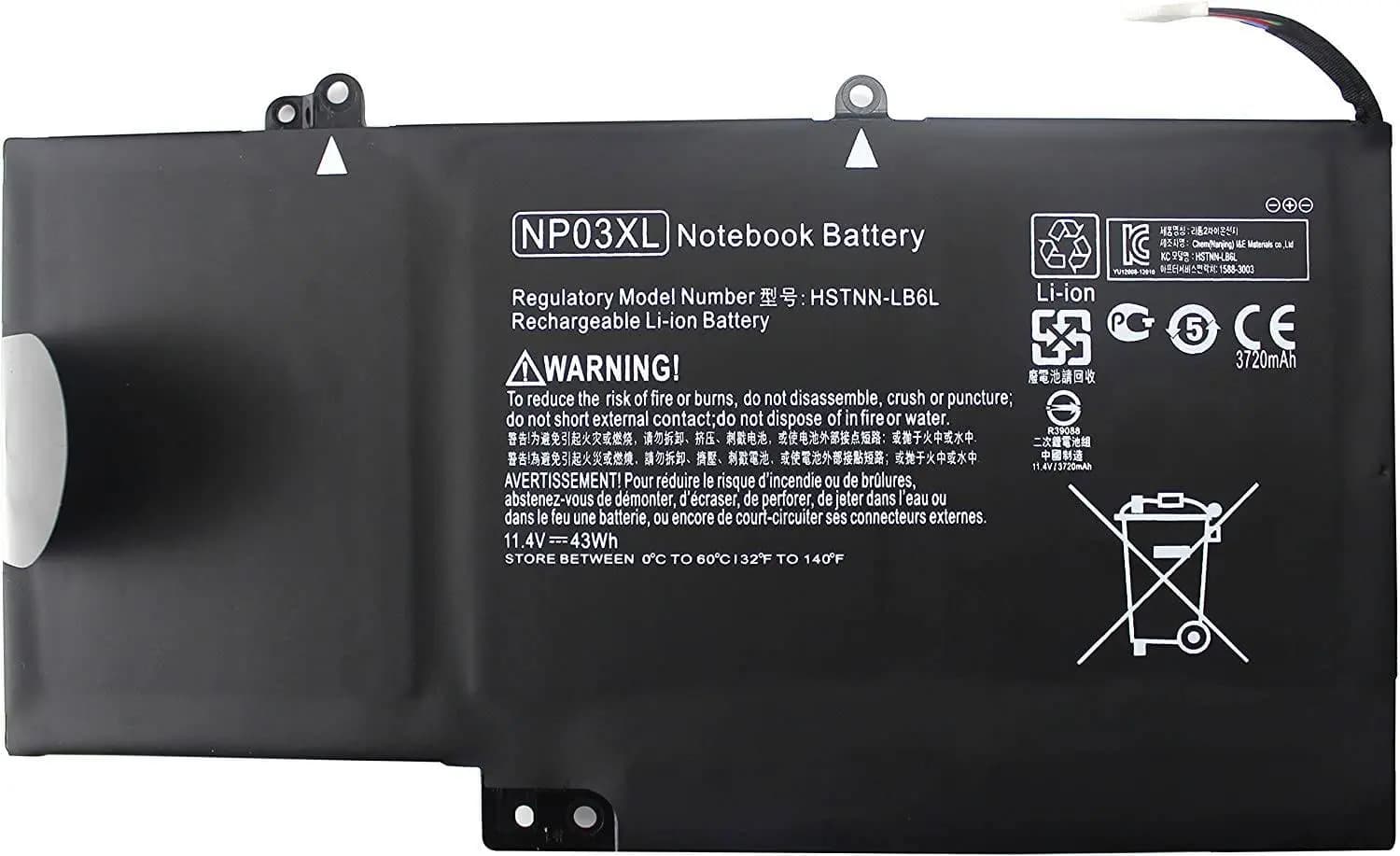 Battery Laptop HP NP03XL for Laptop HP Envy X360 15-U Pavilion X360 13-A HSTNN-LB6L 760944-421-18