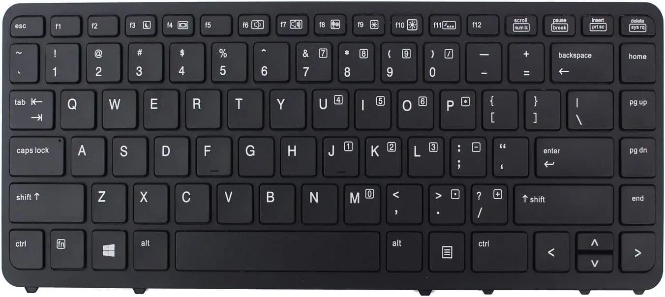 Keyboard Laptop HP Elitebook 840 G1 840 G2 850 G1 850 G2 740 G1 740 G2 745 G1 745 G2 ZBook 14 5U G2 Black 762758-001, NSK-CP3BV, 9Z.N9JBV.301