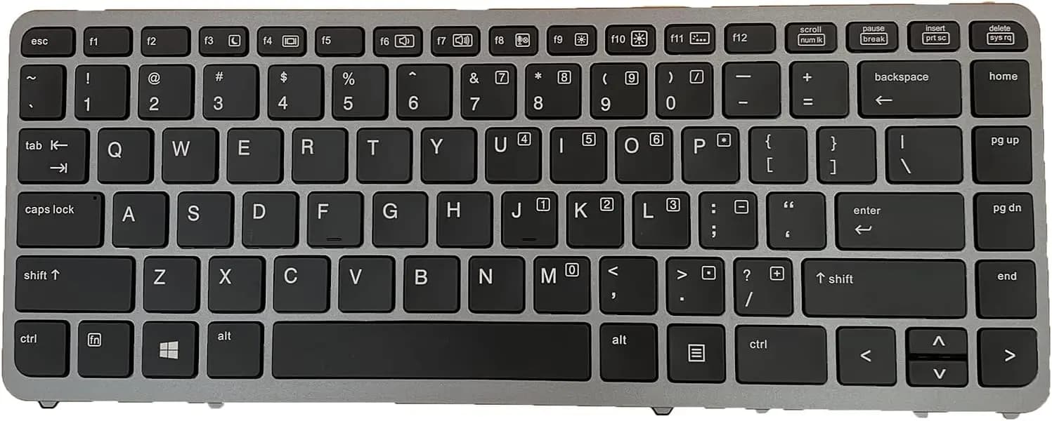 Keyboard Laptop HP Elitebook 840 G1 840 G2 850 G1 850 G2 740 G1 740 G2 745 G1 745 G2 ZBook 14 5U G2 Silver 731179-001 736654-001
