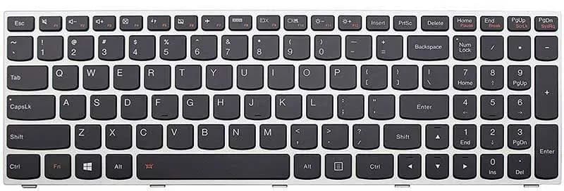 Keyboard Laptop Lenovo Ideapad Z51-70 500-15ISK 500-15ACZ US Silver 5N20H03515