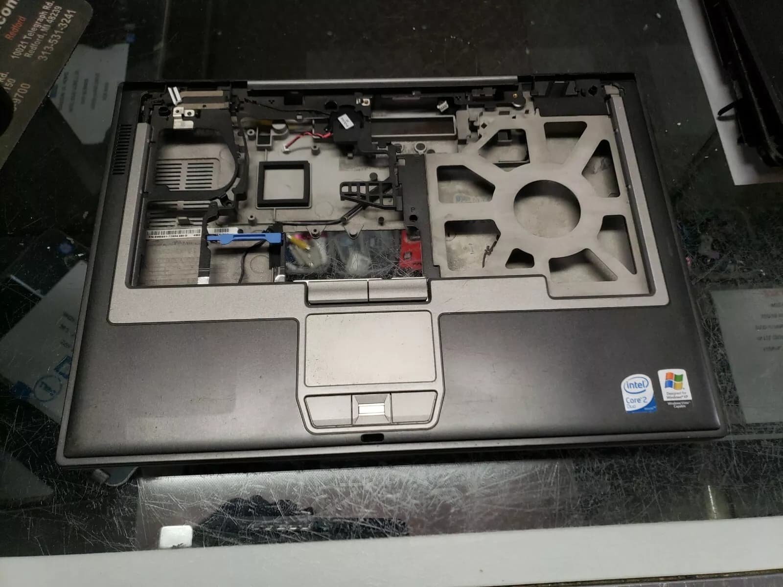 Dell Latitude D620 Laptop Bottom Case & palmrest with Touchpad ( Used )