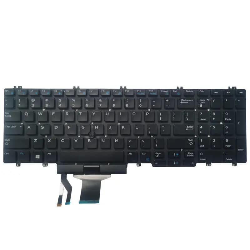 Keyboard Laptop Dell Latitude 5500 5501 5510 5511 Precision 3500 3501 3540 Pointer without Backlit