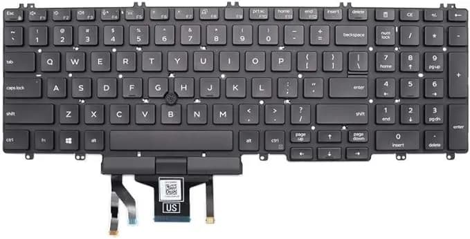 Keyboard Laptop Dell Latitude 5500 5501 2019 (Not for Old E5500 or E5550) Precision 3540 3541 2019 US Backlit Pointer MMH7V 0MMH7V